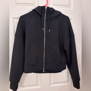 Calia womens’s soft scuba hooded full zip